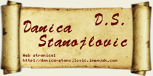 Danica Stanojlović vizit kartica